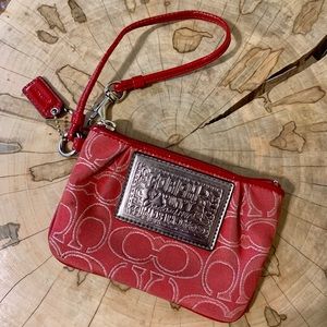 Pink Coach Wristlet
